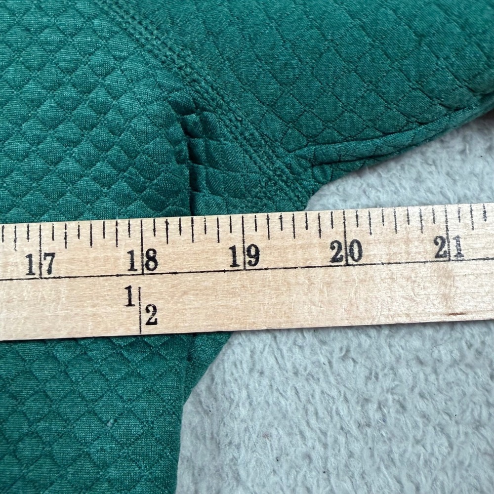 Marmot Quilted Funnel Neck Pullover Sweatshirt Green Womens M Thumbholes Outdoor - Picture 5 of 6